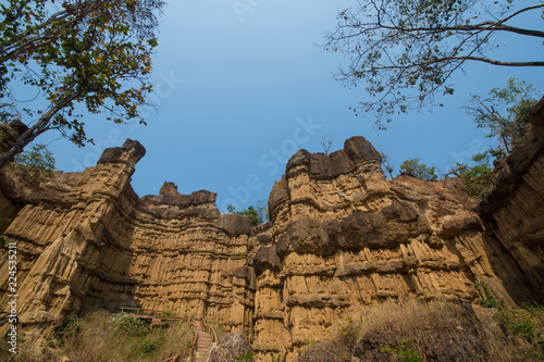 cliffs and soil pillars in Thailand