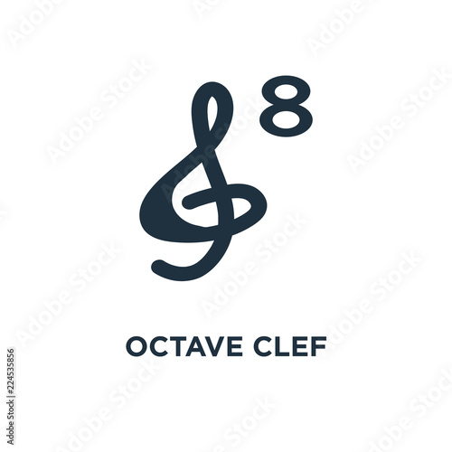 octave clef icon