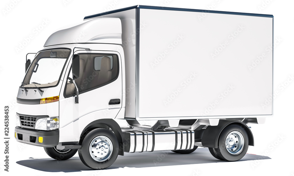 High Resolution Box Truck 3d rendering High Resolution Box Truck 3d rendering