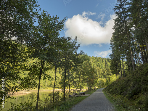 Wandern im Schwarzwald. Der Sankenbachsee und die Sankenbach-Wasserfälle im Nordschwarzwald, Lage Baiersbronn, Landkreis Freudenstadt. Eines der imposantesten Karsee und idyllischen Plätze im Schwarzw photo