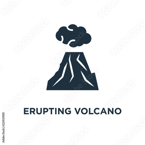 erupting volcano icon