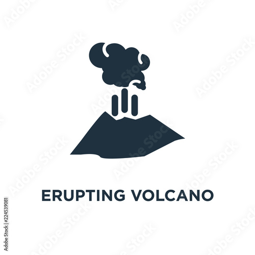 erupting volcano icon