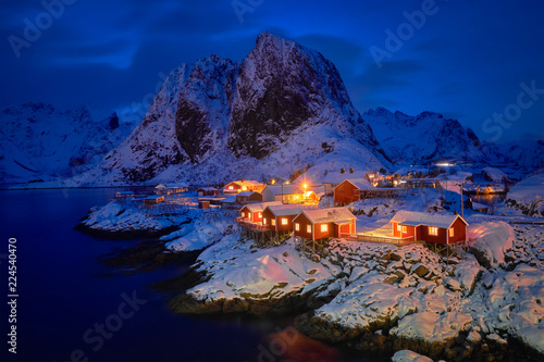 Hamnoy fishing village on Lofoten Islands, Norway 