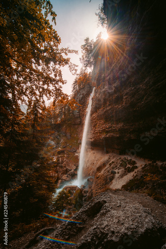 Pericnik Wasserfall im Triglav Nationalpark  Slowenien