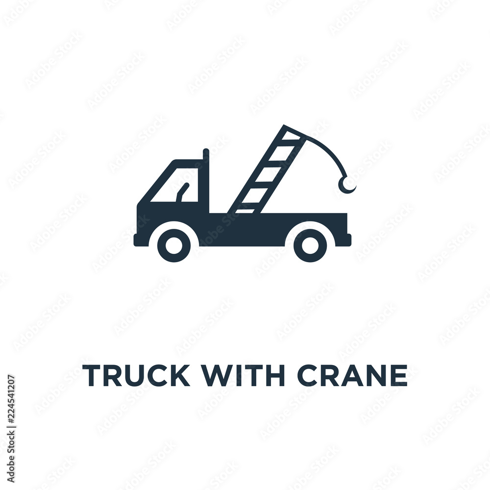 truck with crane icon truck with crane icon