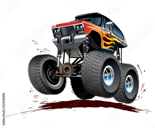 Cartoon Monster Truck isolated on white background © Mechanik