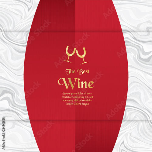 Luxury packaging template in modern style for wine cover, beer box. Vector illustration in premium concept. EPS 10.