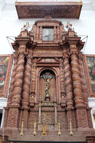 The interior of the church of Divine Providence (Saint Cajetan) of Old Goa photo