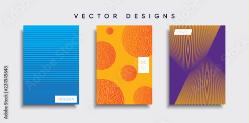 Vector cover designs. Future Poster template. Smartphone modern background set.