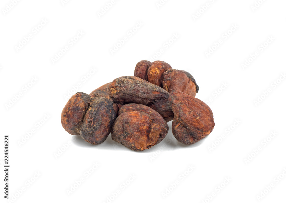cocoa beans isolated on white background cocoa beans isolated on white background