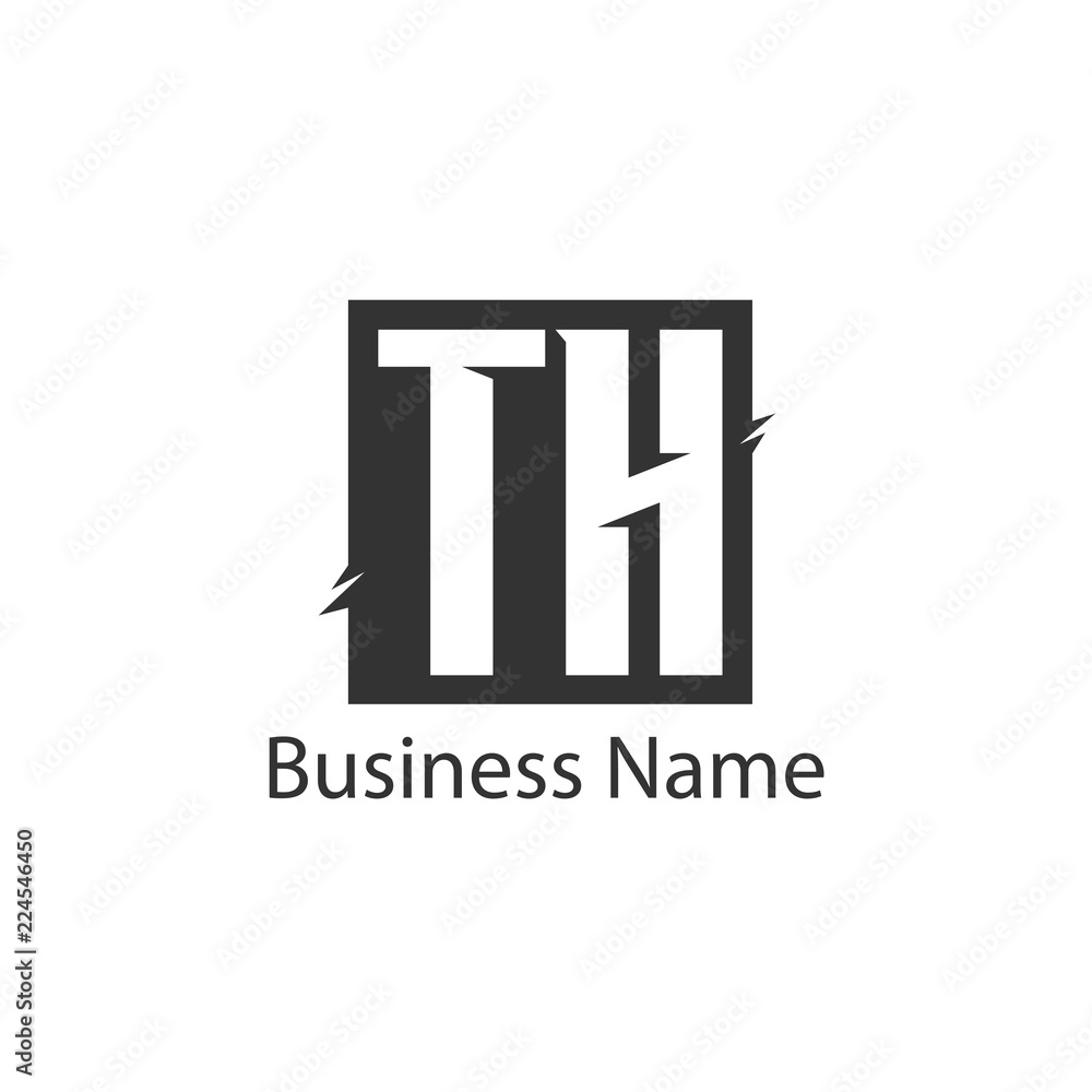 Obraz premium Initial Letter TH Logo Template Design