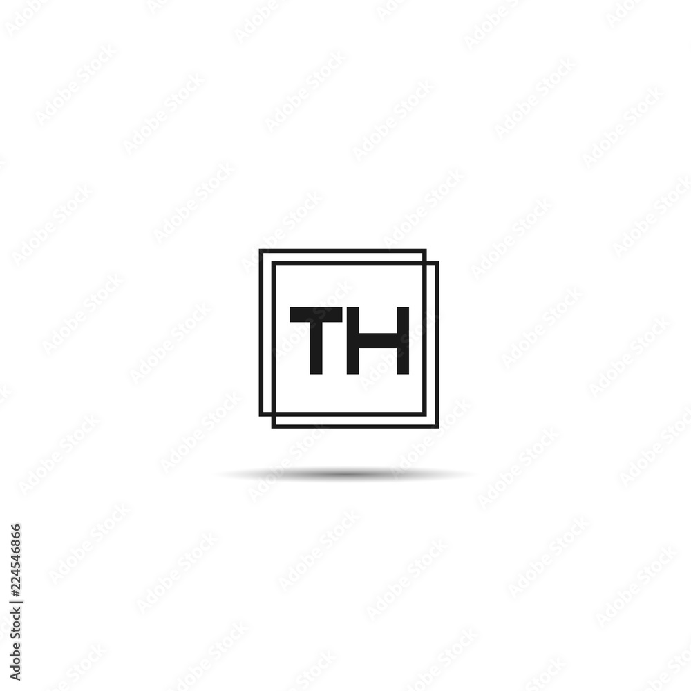Initial Letter TH Logo Template Design