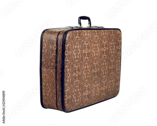 brown leather suitcase photo