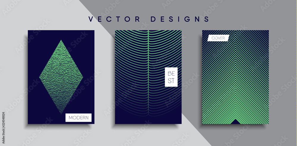 Vector cover designs. Future Poster template. Smartphone modern background set.