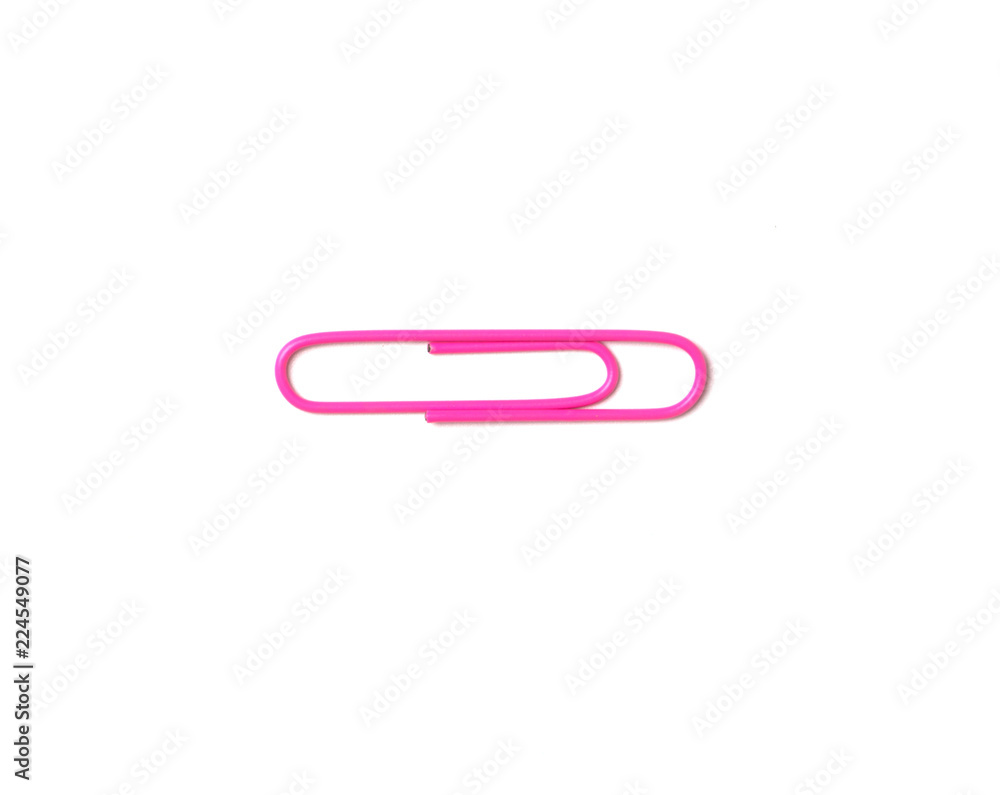Paper clip on white background with copy space. Paper clip on white background with copy space.