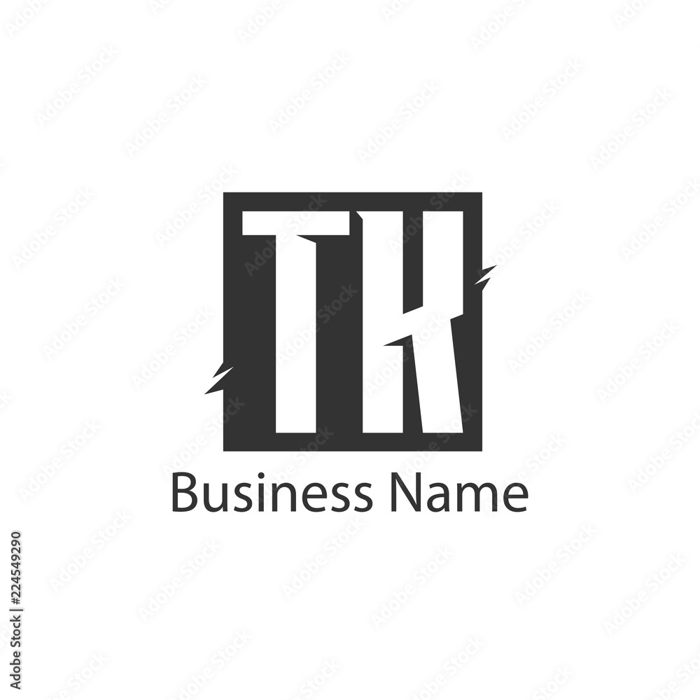 Initial Letter TK Logo Template Design