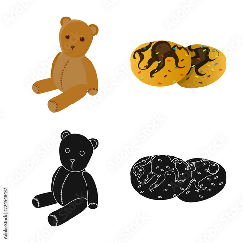 Vector illustration of dreams and night sign. Collection of dreams and bedroom stock vector illustration.