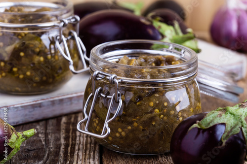 Eggplant preserves, vegetarian vegetable caviar