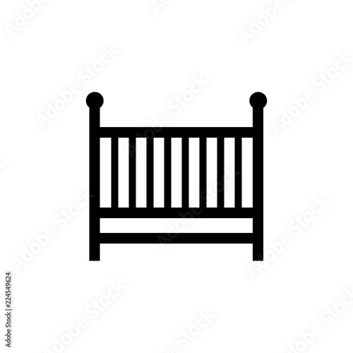 Baby cot - simple icon