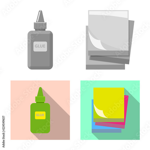 Isolated object of office and supply icon. Collection of office and school stock vector illustration.