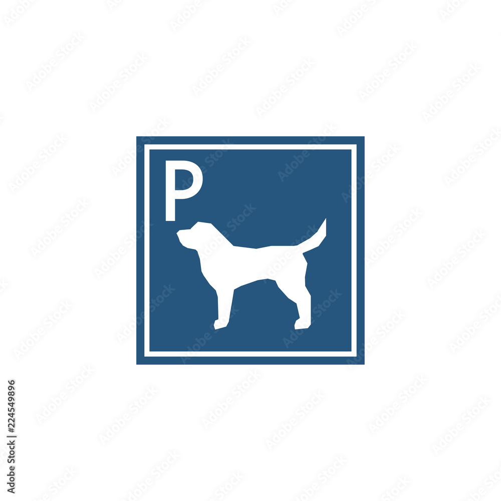 Fototapeta premium Parking sign for dogs