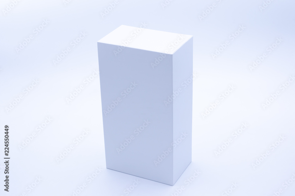 Naklejka premium White paper box on white background