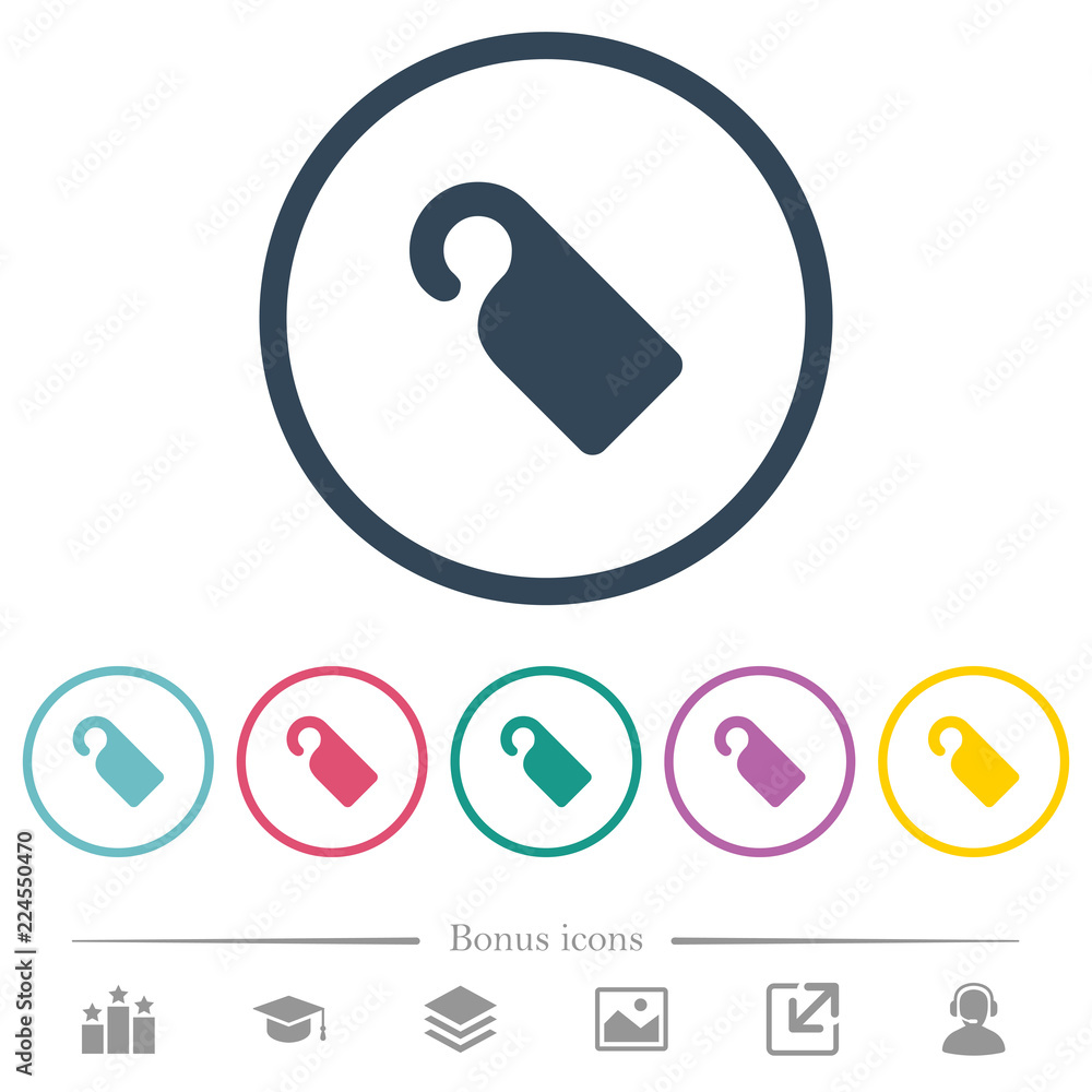 Do not disturb sign flat color icons in round outlines Do not disturb sign flat color icons in round outlines