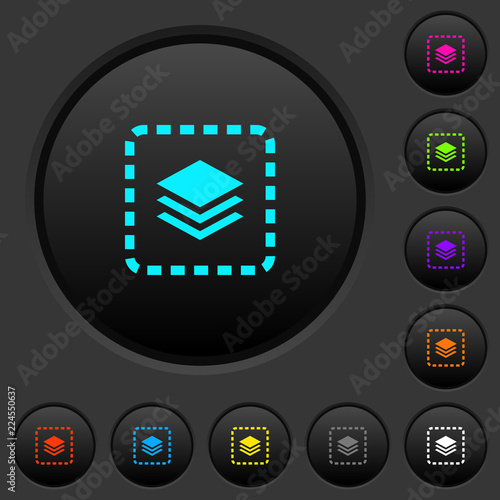 Place layer dark push buttons with color icons