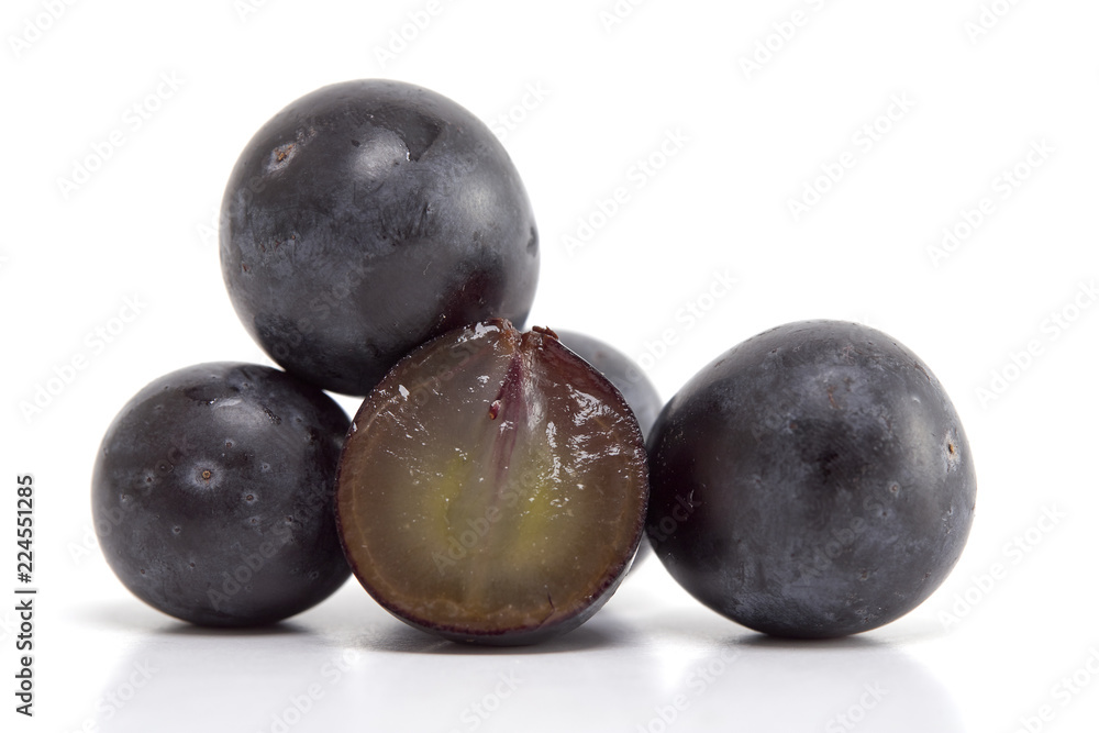 Fresh black grapes on white Fresh black grapes on white