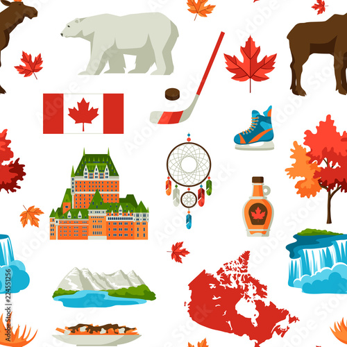 Canada seamless pattern.