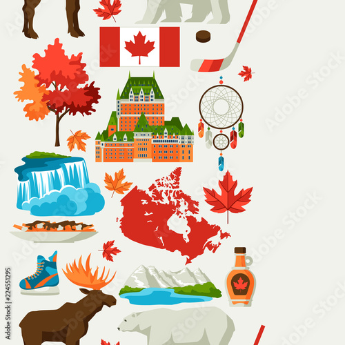 Canada seamless pattern.