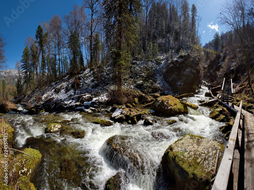 Russia. The South Of Western Siberia, Spring in the Altai Mountains, the Biya river.