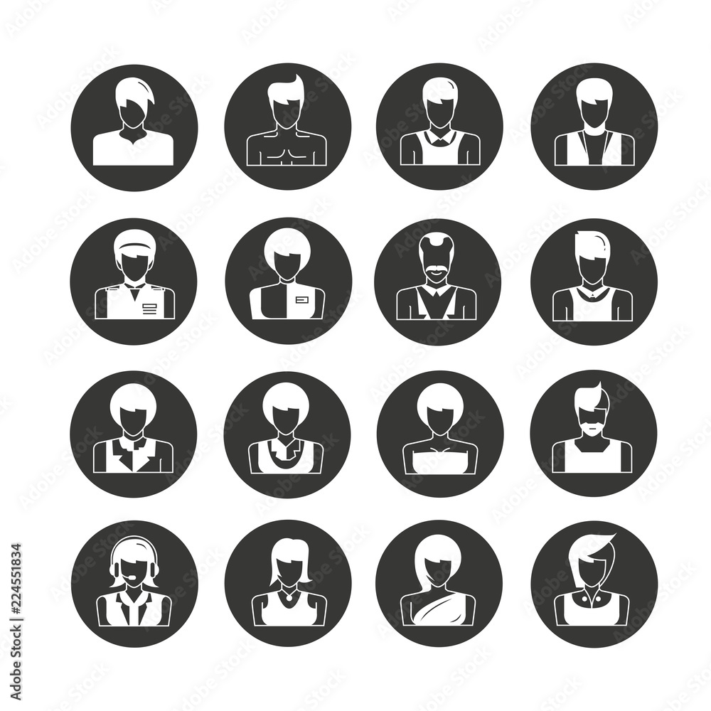 people avatar and user icons people avatar and user icons