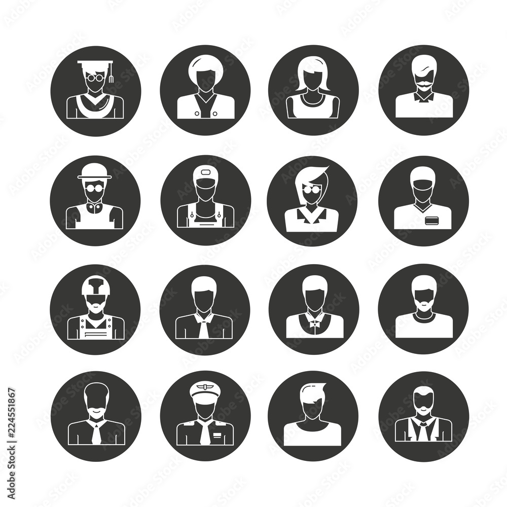 people avatar and user icons people avatar and user icons