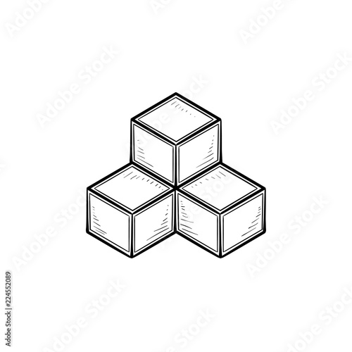System part hand drawn outline doodle icon. System building, data architecture and and module concept. Vector sketch illustration for print, web, mobile and infographics on white background.