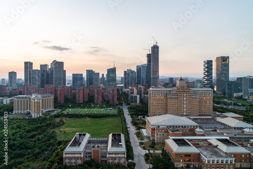 Morden cityscape  business center  in Nanjing  China