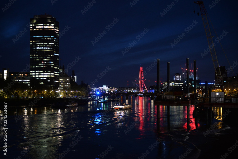 Naklejka premium テムズ川 夜景