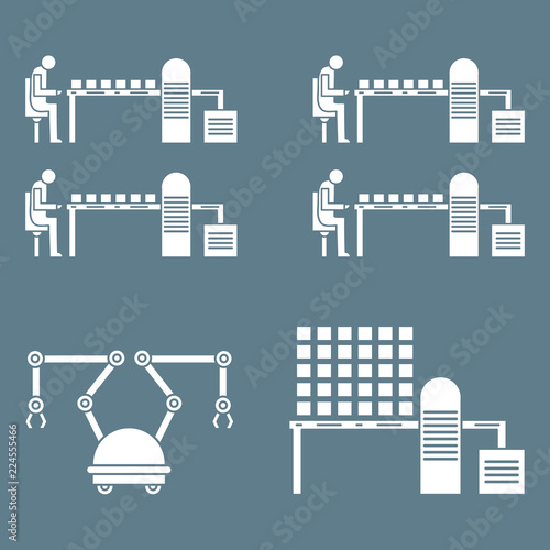 Smart automatic robotic production line.