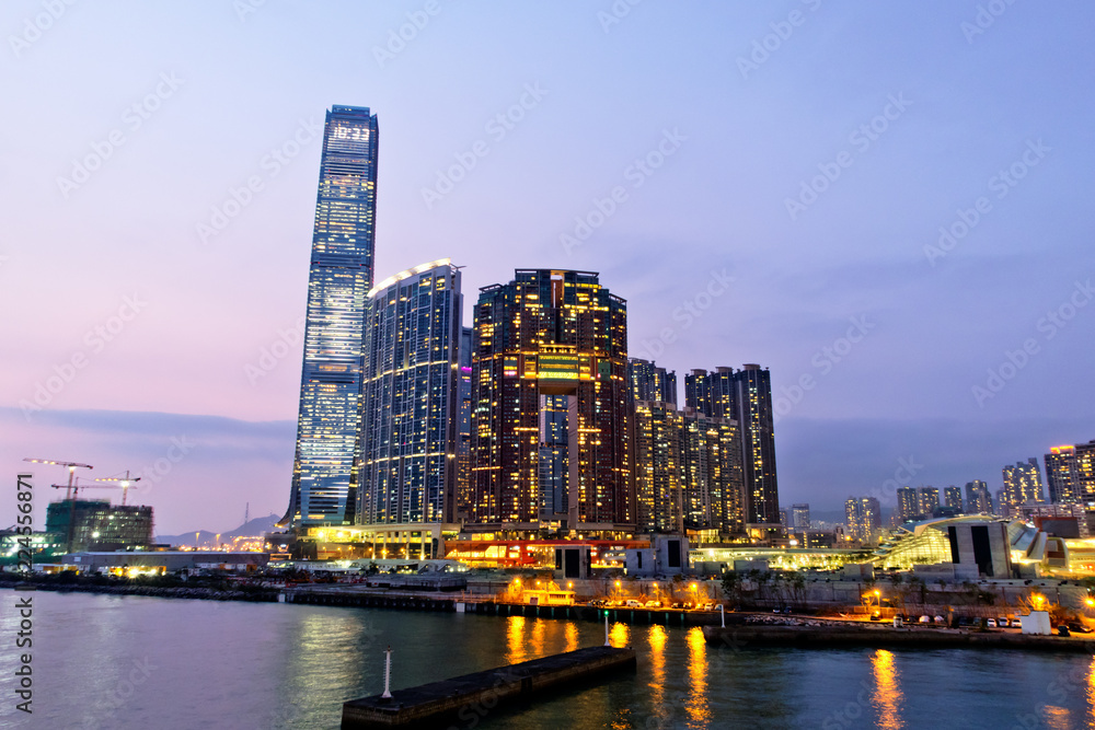 Modern office buildings in Hong Kong
