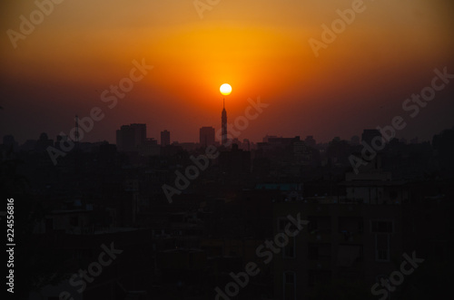 Sunset above Cairo Tower  Egypt