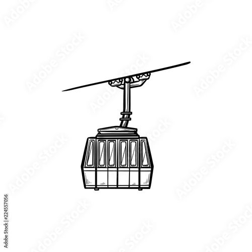 Funicular hand drawn outline doodle icon