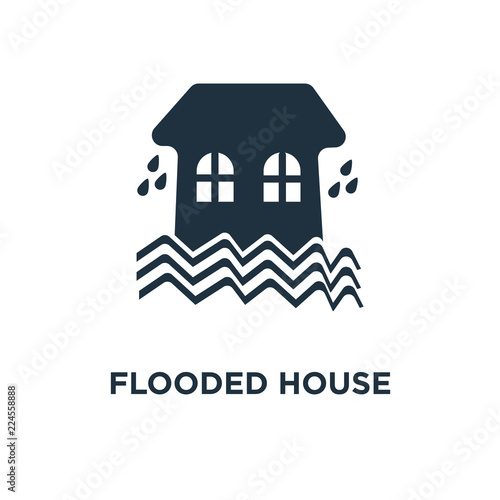 flooded house icon