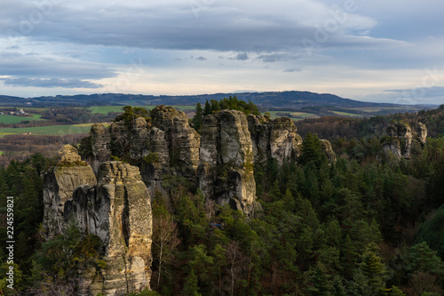 Czech sandstone rocks in Bohemian Paradise