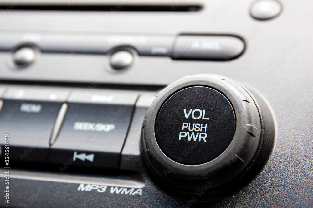 Media player volume cotroller inside a car.