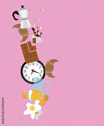 icone, colazione, mattina, moka, prima colazione,