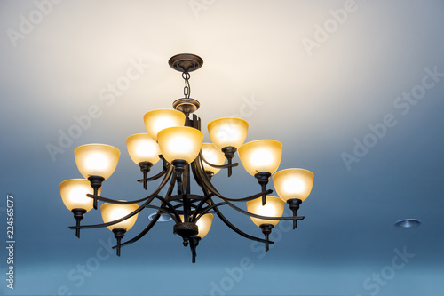 Room Lamp , Classic ornamental lamps create light in the room