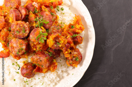 Photos rougail saucisse, creole dish