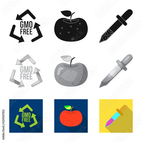Vector illustration of  and  logo. Set of  and  stock vector illustration.