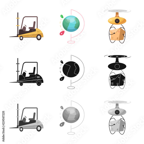 Isolated object of goods and cargo symbol. Set of goods and warehouse vector icon for stock.
