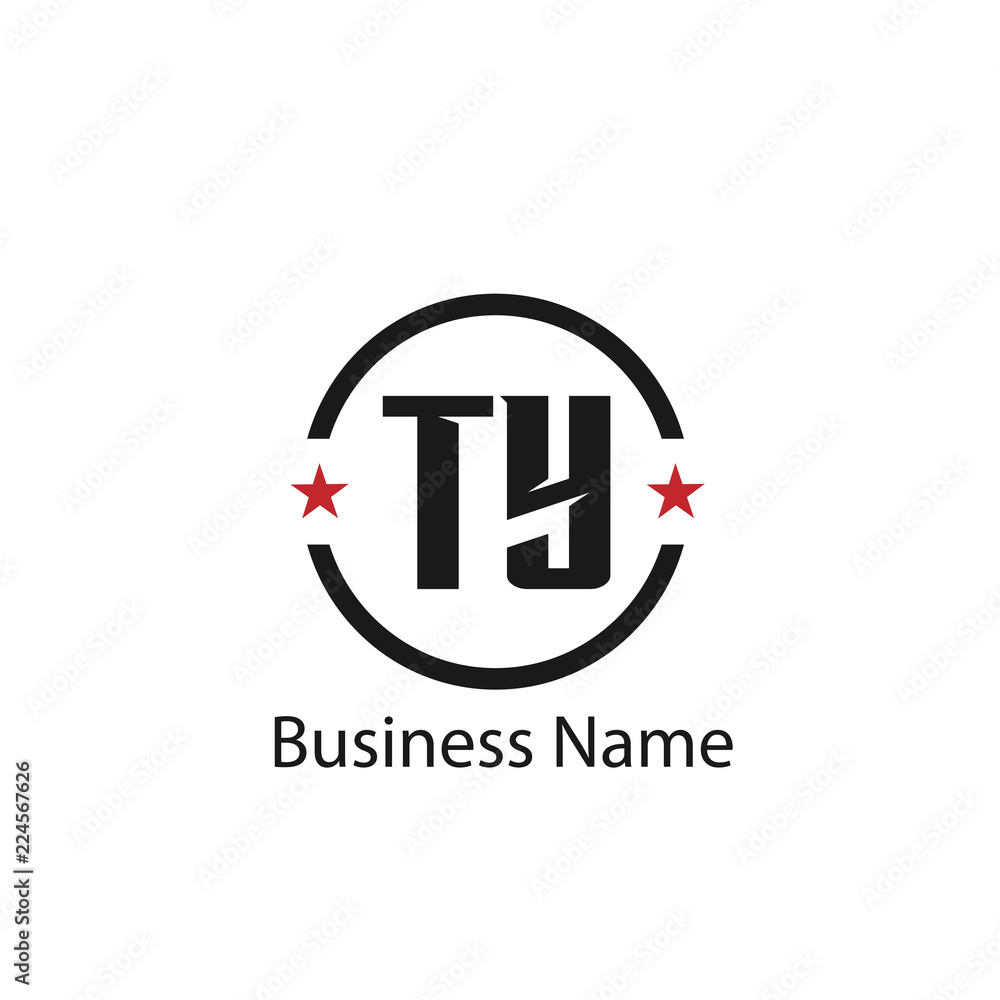 Obraz premium Initial Letter TY Logo Template Design